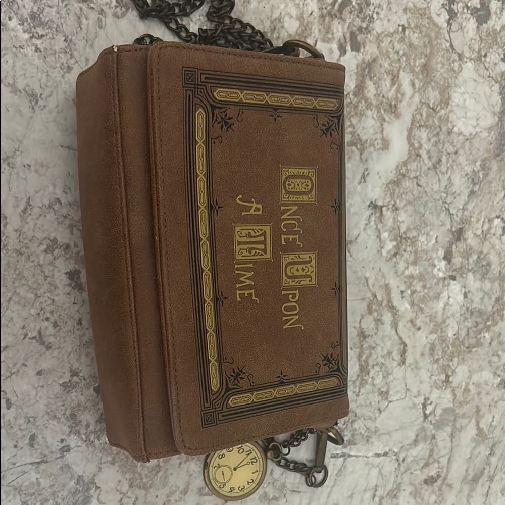 Brown Leather Chain Bag Once Upon a Time